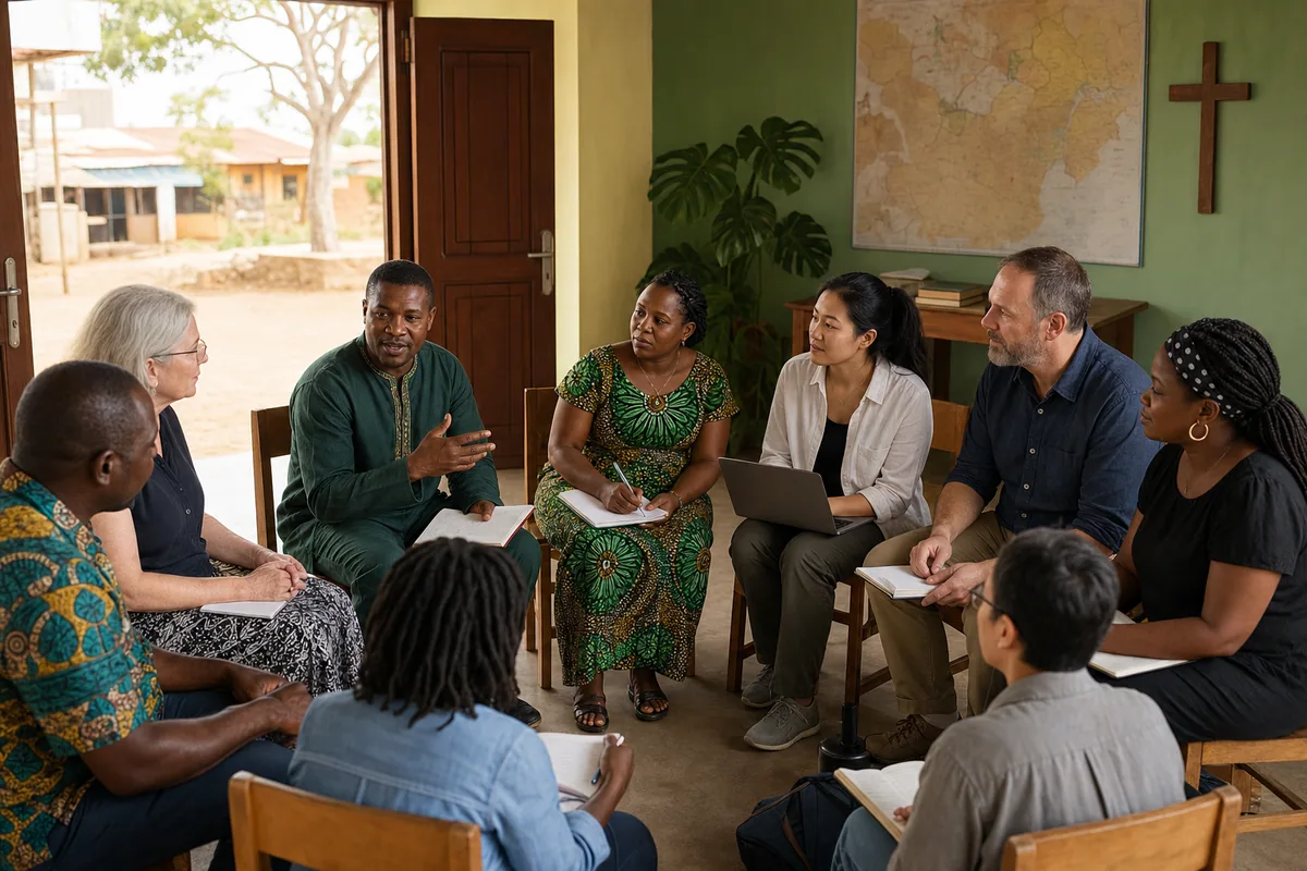 Church leaders and mission partners planning local outreach